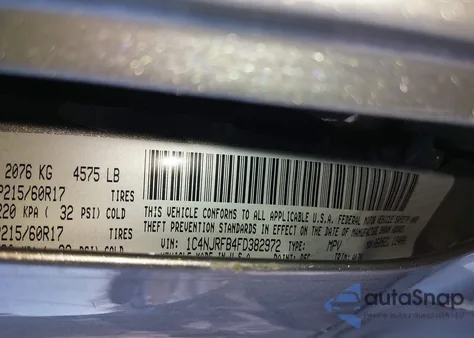 2015 Jeep Patriot High Altitude Edition from USA, damaged, VIN 1C4NJRFB4FD382972